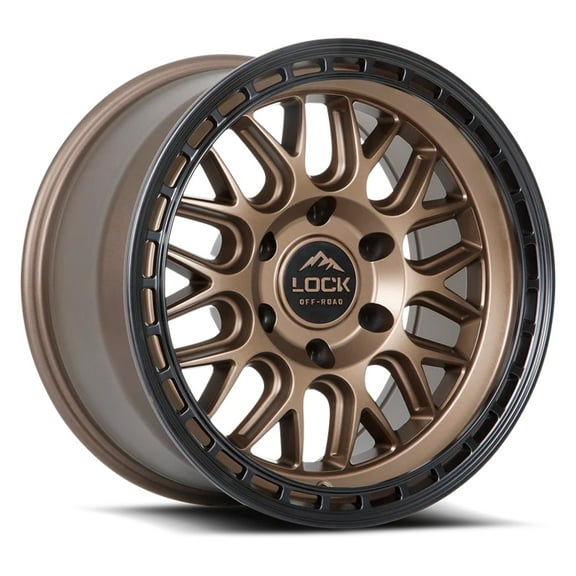 Lock Off-Road ONYX 17X9 6X139.7 -12mm Matte Bronze Wheel Rim 17" Inch