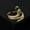 Green, variant on Womens Gold Plated Snake Ring Adjustable Copper Fashion Jewelry Unique Design Micro Mounted Craftsmanship Everyday Wear