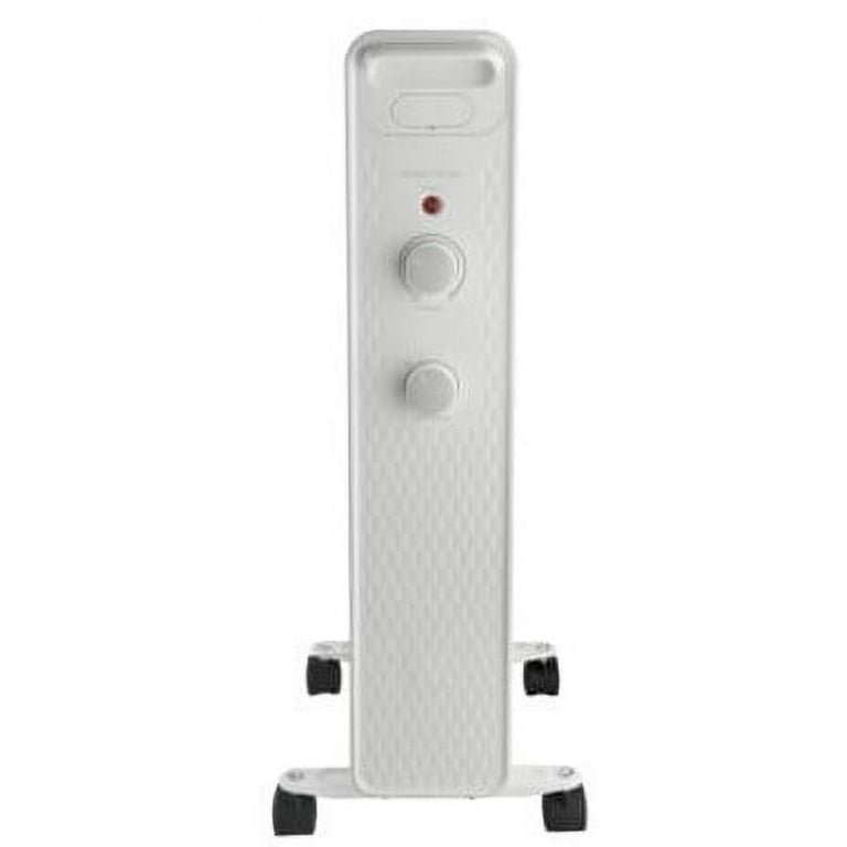 Mainstays 1500W Mechanical Oil Filled Electric Radiant Space Heater,  WSH07O2AWW, White - Walmart.com