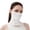 White, variant on UV Face Mask, Sun Masks for Women, Soft Breathable Face for Outdoors, Washable Reusable Black A