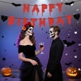 thumbnail image 4 of Banner de cumpleaños de Halloween Difuento con purpurina roja para fiesta, 4 of 9
