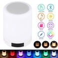 thumbnail image 2 of Altavoz Bluetooth Lámpara Sensor Táctil Luz Nocturna Con Reloj Despertador 7 Colores Cambiantes Rgb Lámpara De Noche Altavoz Portátil Advancent EL011261-00, 2 of 5