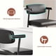 thumbnail image 3 of Set of 4 retro negra bar stools - 26.5inch forrado counter height con armrest, wider thickened cushion y backrest para bar, dining room o kitchen, 3 of 6