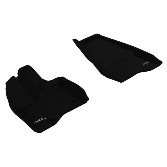 3D MAXpider Custom Fit Kagu Floor Mat (Black) Compatible with Ford Explorer 2011-2014 - Front Row