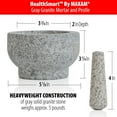 thumbnail image 2 of MAXAM KTHERBGRAY Granite Mortar & Pestle, Gray, 2 of 5