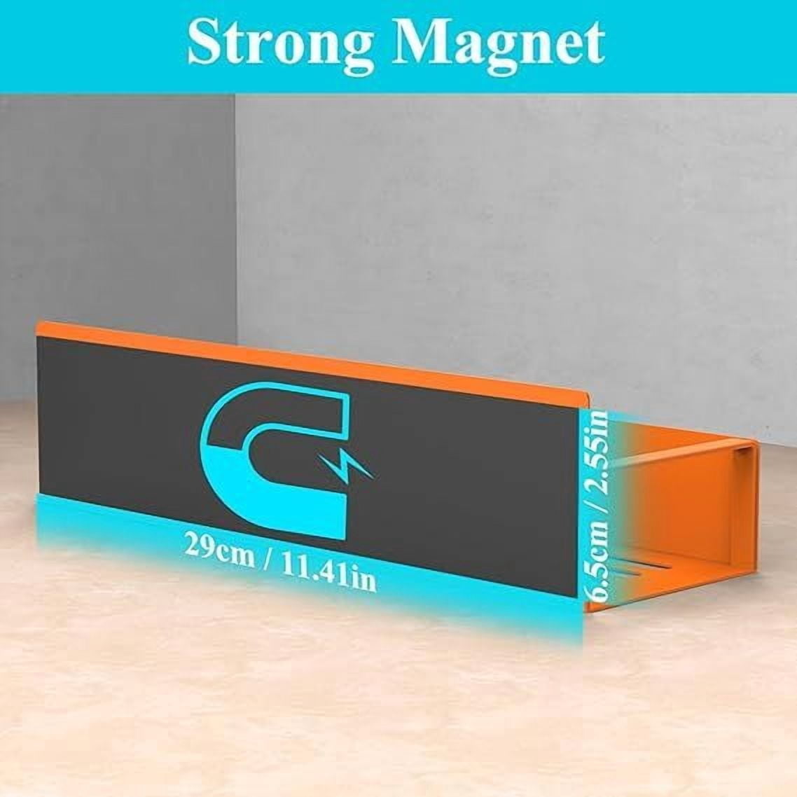 4 Pack Magnetic Spice Storage Rack Organizer for Refrigerator & Oven Orange Fridge Organizers and Space-Saving Kitchen Storage Shelves