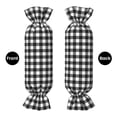 thumbnail image 2 of Salouo Black White Plaid Pattern Cute Bolster Pillow,Cylindrical Pillow Long Pillow for Bed Round Side Pillow for Knee/Leg/Neck ,- Length 24.4" x 9.8" Diameter, 2 of 8