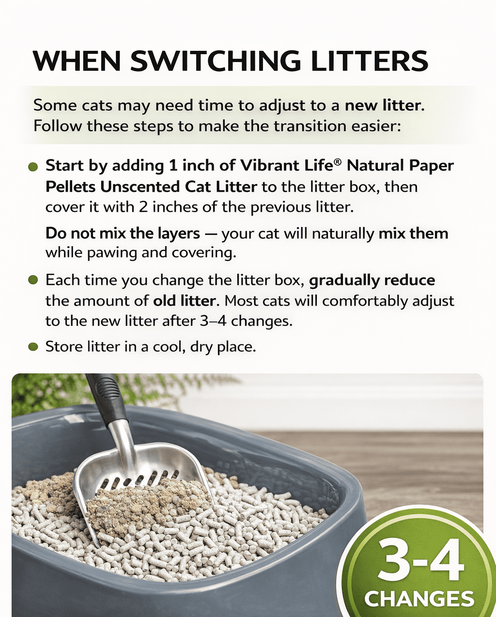 Vibrant Life Natural Paper Pellets Cat Litter, Unscented, 25 lb Bag