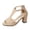 Beige, variant on Women's Fashionable Versatile Suede Sandals-Plus Size Back Zipper Peep Toe Chunky Heel Slippers Beige 39