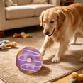 thumbnail image 6 of PoyoKee Cat Toys for Indoor Cats, Donut Shaped Squeaky Puppy Dog Toys to Keep Them Busy, Soft Crystal Fabric & with Squeaker for Small Dogs, Purple, 6 of 7