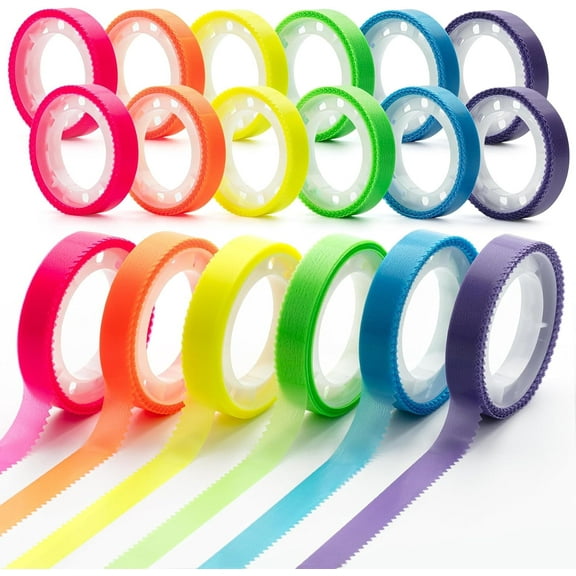 Mr. Pen Highlighter Tapes, Chisel-Point, Assorted Colors, 12 Count