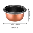 thumbnail image 2 of Electric Cooker Inner Cooking Pot Rice Cooker Replacement Honeycomb Liner Pot, 2 of 8