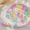 thumbnail image 4 of Clear Translucent Acrylic Letter Beads Large Colorful Alphabet Loose Beads Resin Charms Accessories Set for DIY Name Bracelet Necklace Keychain Crafts Jewelry Making, 4 of 7