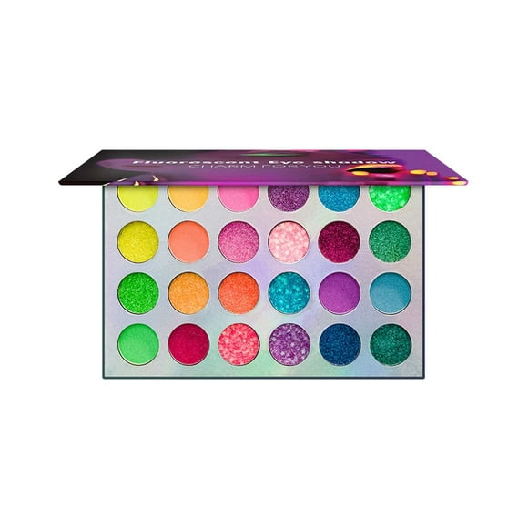 asddcavvf Luminous Eyeshadow Palettes 24 Color Party Glitter Mattes Fluorescent Eyeshadow Palettes