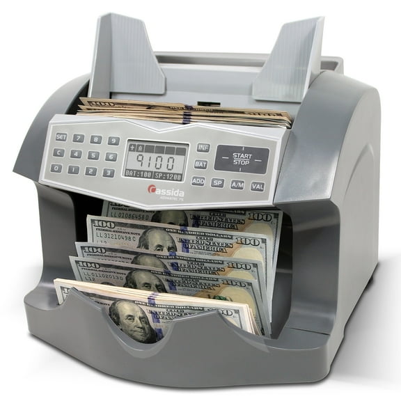 Cassida Advantec 75 Base Top Loading Bill Counter with Counterfeit Detection & Valucount