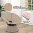 thumbnail image 4 of Dovov 360 Swivel Papasan Chair with Fabric Cushion, Comfy Papasan Accent Chair Oversized Metal Frame Round Lounge Chair, Pink, 4 of 10