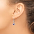 thumbnail image 3 of Primal Silver Sterling Silver Rhodium-plated Tanzanite Lever Back Earrings, 3 of 3
