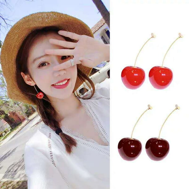 Dangly online cherry earrings