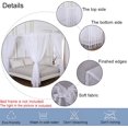thumbnail image 4 of Princess Canopy Bed Curtains Set Sheer Curtain for Twin Full Queen Size Bed Drapes,8 Panels Canopies with Light,Room Décor(Twin, White), 4 of 11