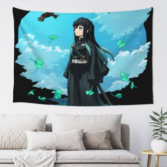 Muichiro Tokito Tapestry Wall Hanging Home Decoration Wall Blanket Dormitory Living Room Bedroom Backdrop Poster( 60x40inch)