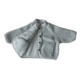 thumbnail image 7 of Samdudou Toddler Girls Fleece Jackets Fuzzy Sherpa Coats Button Down Fall Winter Warm Outerwear Kids Plush Stand Collar Layering Clothes Size 6M-3 Years, 7 of 7
