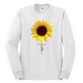 thumbnail image 2 of Sunflower Christian Faith Cross Inspirational/Christian Mens Long Sleeve Shirt, White, Medium, 2 of 3
