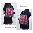 thumbnail image 4 of FORMRS Women's Travel Backpack Purse Anti-Theft Hidden Pockets Casual Shoulder Bag, Large Purple Flowers, 4 of 7