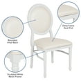 thumbnail image 4 of Flash Furniture HERCULES Series 900 lb. Capacity King Louis Chair with White Vinyl Back and Seat and White Frame, 4 of 11