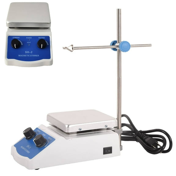 Dawot 180W Magnetic Stirrer Hot Plate 1600rpm 200℃ Stir Plate Hot Plate Stirrer Speed Adjustable Magnetic Stirrer with support stand