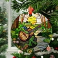 thumbnail image 2 of Ornament Window Hanging, Frog Playing Guitar Suncatcher Diamond Glass Panel Funny Sun Catchers Decor for Birthday for Women, Men, Wife, Aunt, and Mom, 2025, Seasonal Holiday, 2 of 5
