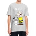 thumbnail image 3 of Camiseta de gran tamaño de Peanuts, Charlie Brown y Snoopy, camisetas de algodón, camiseta The World Will Adjust para camisetas de manga corta para hombres, 3 of 5