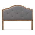 thumbnail image 3 of Baxton Studio Gala Tête de Lit Arquée en Bois Fini Gris Foncé et Brun Format Grand Lit, 3 of 7