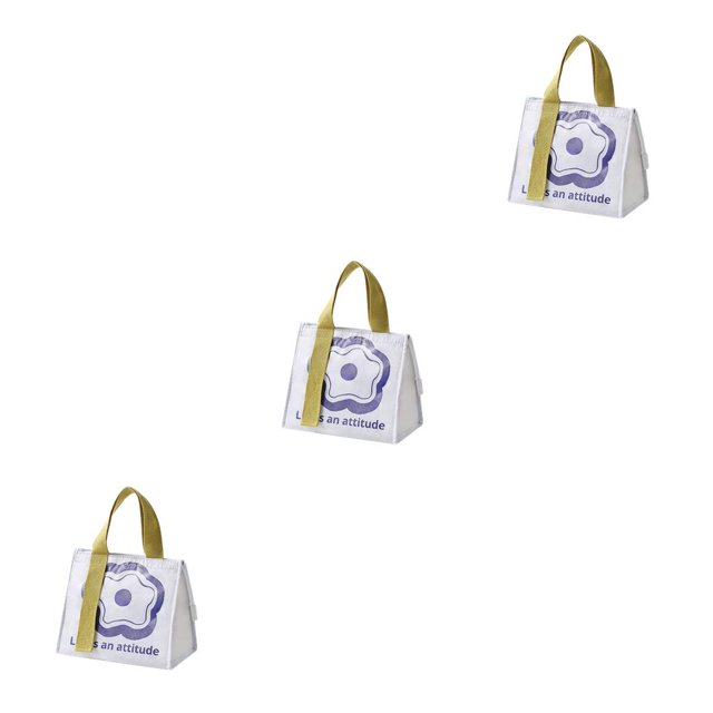 Cateissary Bolsa de almuerzo Aislamiento térmico impermeable Caja de almuerzo Bolso portátil Blanco Type1 NO1