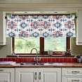 thumbnail image 3 of Yayeee Kitchen Curtains Tier Set of 2 Light Filtering 57"x24" Over Sink Window Panels, Navy Blossom Mosaic, 3 of 7