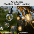 thumbnail image 2 of 4 Pack 65FT Solar String Lights Outdoor W/Remote Control, USB Charging Backyard LED Patio Lights, 30 Shatterproof G40 Globe Bulbs, Auto On/Off, Waterproof, 2000mA Battry Hanging Garden Lights, 2 of 7
