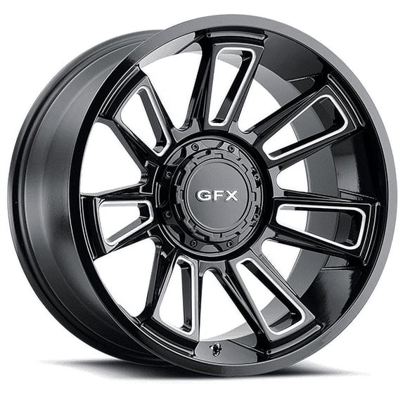 G-FX TR21 Rim 20X9 8X170 Offset 18 Gloss Black Milled (Quantity of 1)