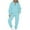 Blue, variant on Elainilye Fashion Jogging Suits for Women 2 Piece Sweatsuits Casual Solid Color Zipper Lapel Sweatshirt Top and Pants Set,Gray