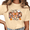 1-Apricot, variant on I Put the BOO in Boujee Web Pumpkin Casual Tee for Women Crew Neck Short Sleeve