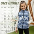 thumbnail image 4 of Xixirimido Ethnic Tribe Elephants Pattern Kids Zip-up Vest for Girls Boys Sleeveless Fleece Vest with Pockets Stand Collar Jacket Kids Fall Winter Outwear for 4T, 4 of 7