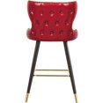 thumbnail image 2 of Meridian Furniture Tabouret de Bar Hendrix Rouge en Faux Cuir 28 Pouces (Ensemble de 2), 2 of 5