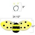 thumbnail image 3 of ArtCreativity Kids Honeybee Costume Set – Black & Yellow Bee Wings + Antenna Headband for Toddlers & Kids, Boys & Girls, Halloween Dress-up, 3 of 6