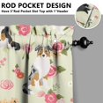 thumbnail image 5 of Dog Print Kitchen Curtains 36 Inch Short - 3 Panel Set, Cute Puppy & Floral Design, Rod Pocket Pet Lover Curtains 100% Polyester, Paw & Bone Pattern for Kitchen, Living Room, Bedroom, Easy Wash, 5 of 6