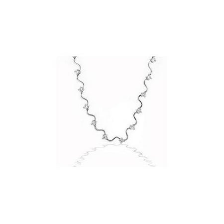 J Goodin N01126R-C01 Elegant Cubic Zirconia Bridal Necklace