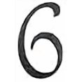 thumbnail image 3 of Spanish Rustic Hammered Wrought Iron Address Number 4 inch 6 (Black), 3 of 4