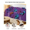 thumbnail image 4 of Cartoon Tractor Couch Cover for 2 Cushion Sofa, Cute Beep Car Digger Shovel Truck Purple Washable Loveseat Sofa Covers Slipcover for Sectional Sofas L-Shaped, Couch Throw Cover 71"x118", 4 of 9