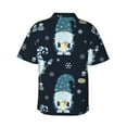 thumbnail image 3 of Haiem Gnome and Snowflakes Printed Hawaiian Shirt for Men - Men’s Casual Beach Summer Shirts - Stretch Fabric with Modern Fit-X-Large, 3 of 9