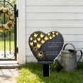 thumbnail image 6 of QuanTara Memorial Garden Plaques Set of 2, 7.87x5.91in Acrylic Heart Shaped Outdoor Plaque with Ground Stake, Butterfly Design for Yard, Lawn, Pet or Family Remembrance Decor, 6 of 6