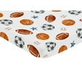 thumbnail image 3 of Sweet Jojo Designs Watercolor Sports Theme Multicolor Mini Fitted Crib Sheet, 3 of 6