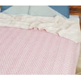 thumbnail image 2 of Dhaka International Pink Block Printed Cotton Bedspread, Single/Twin - Lightweight, Reversible, All Seasons, 2 of 4