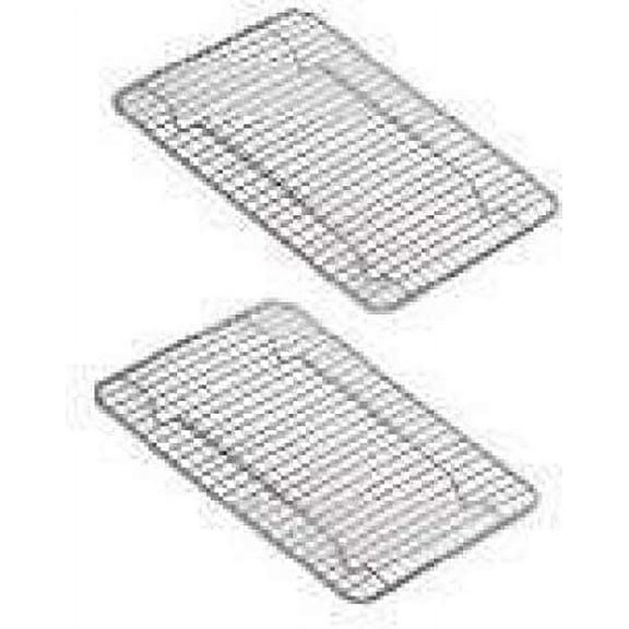 NEW, Heavy-Duty 1/4 Size Cooling Rack, Cooling Racks, Wire Pan Grade, Commercial grade, Oven-safe, Chrome, 8 x 10 Inches, Set of 4